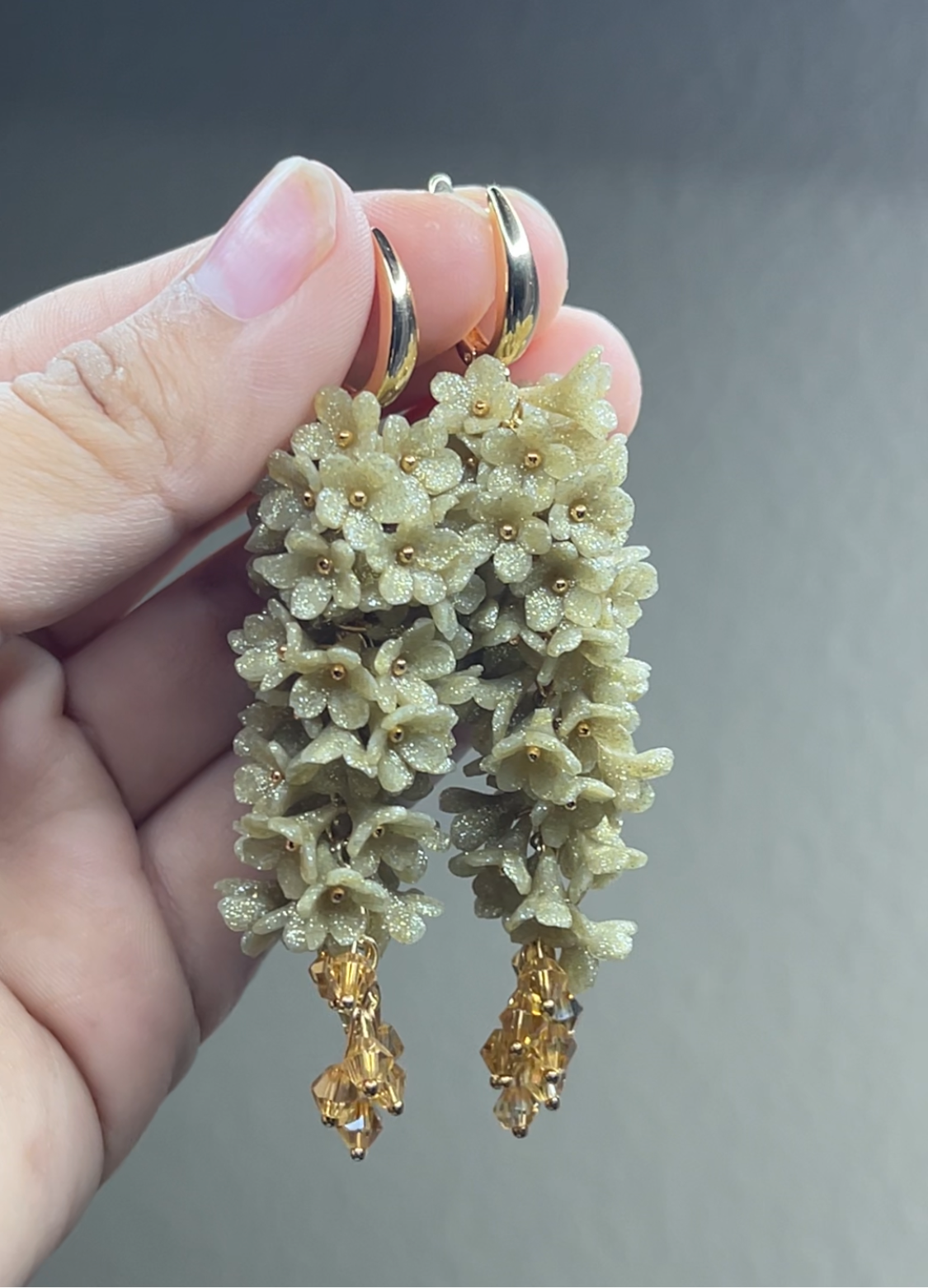 Yellow Gold Glitter Drop