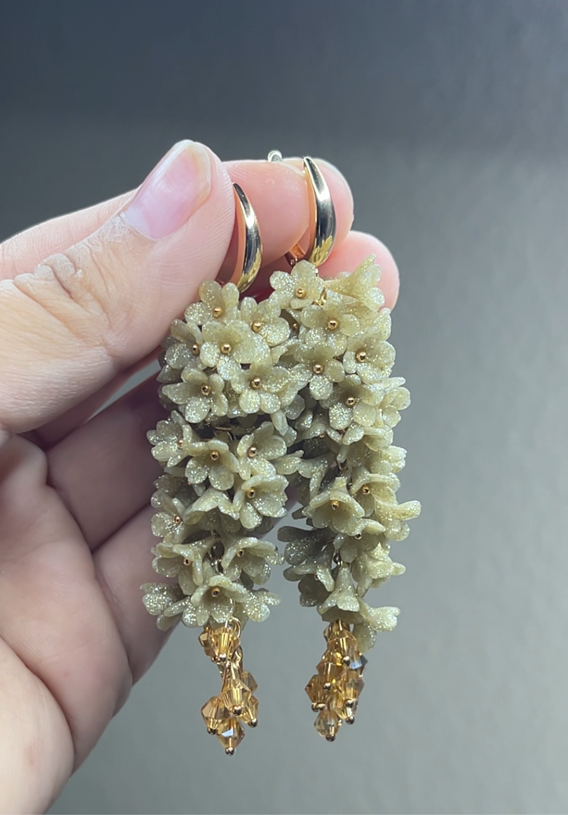 Yellow Gold Glitter Drop