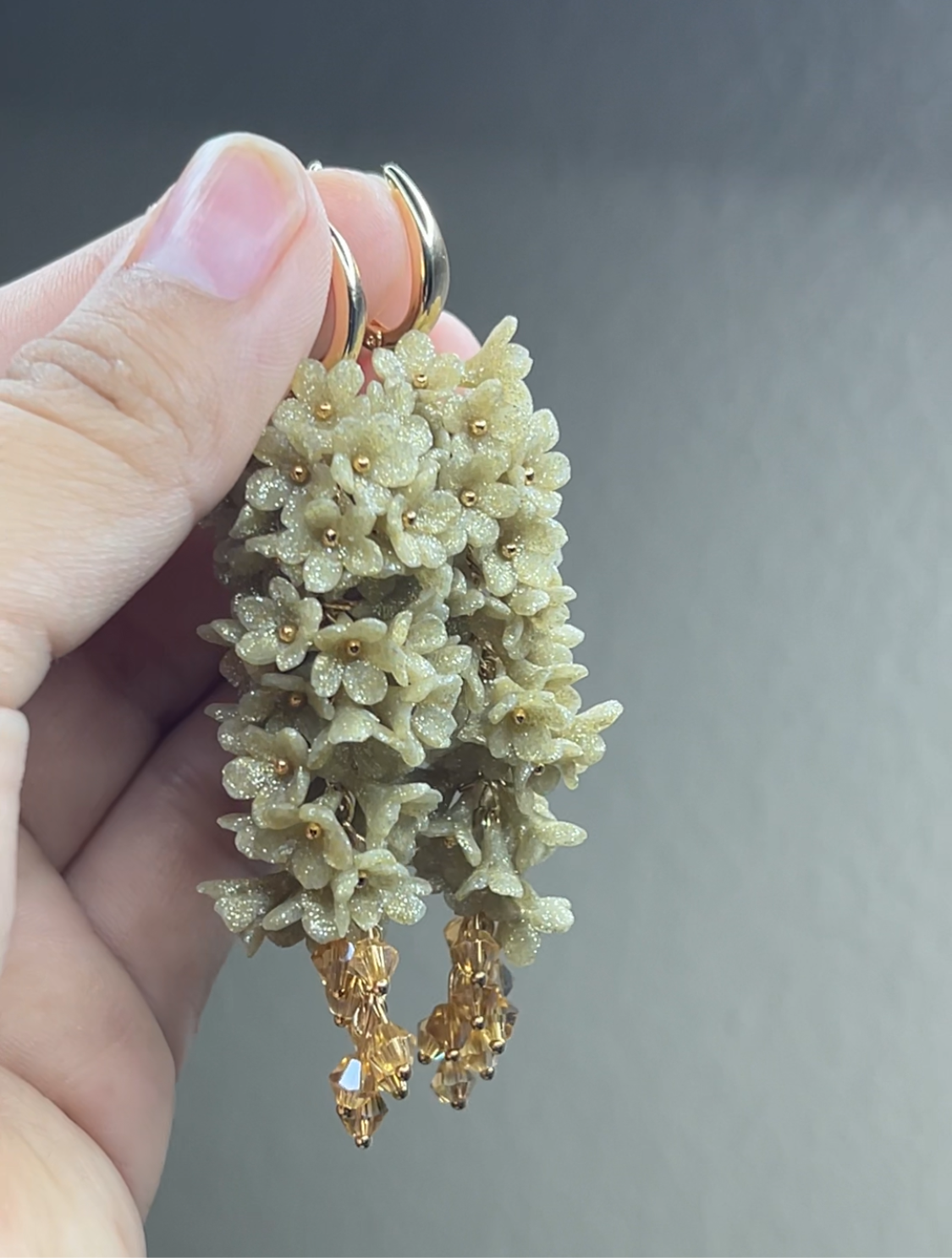 Yellow Gold Glitter Drop