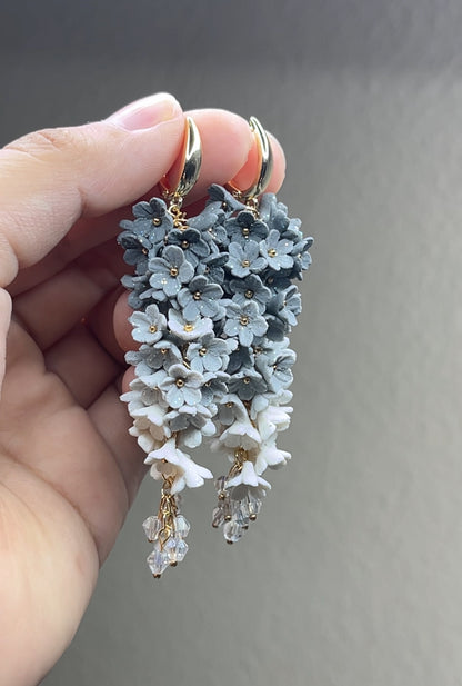 Grey glitter drop